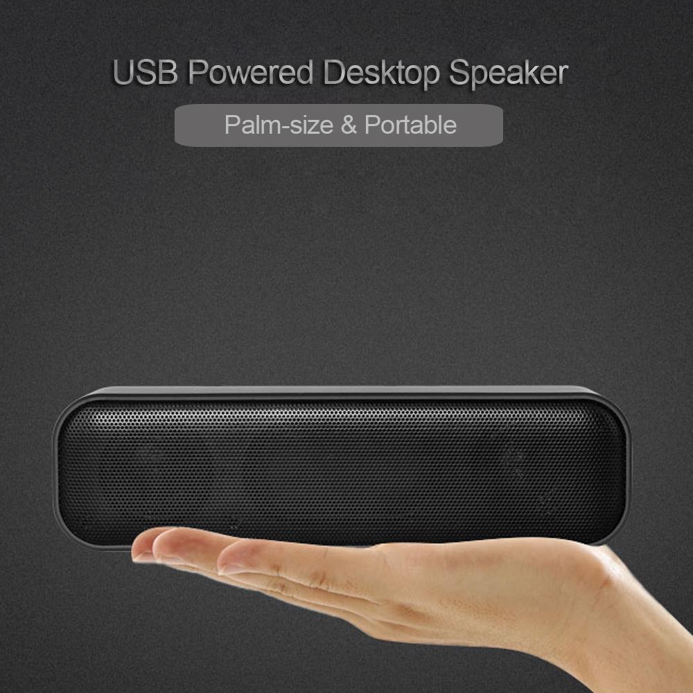 USB Powered Soundbar Desktop Speaker Wired Computer Sound Box for TV Desktop Laptop Computer