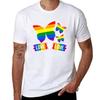 Love Is Love Colorful Rainbow Butterflies  Gay Tshirt Worker Basic Short Sleeve Tee Tshirt