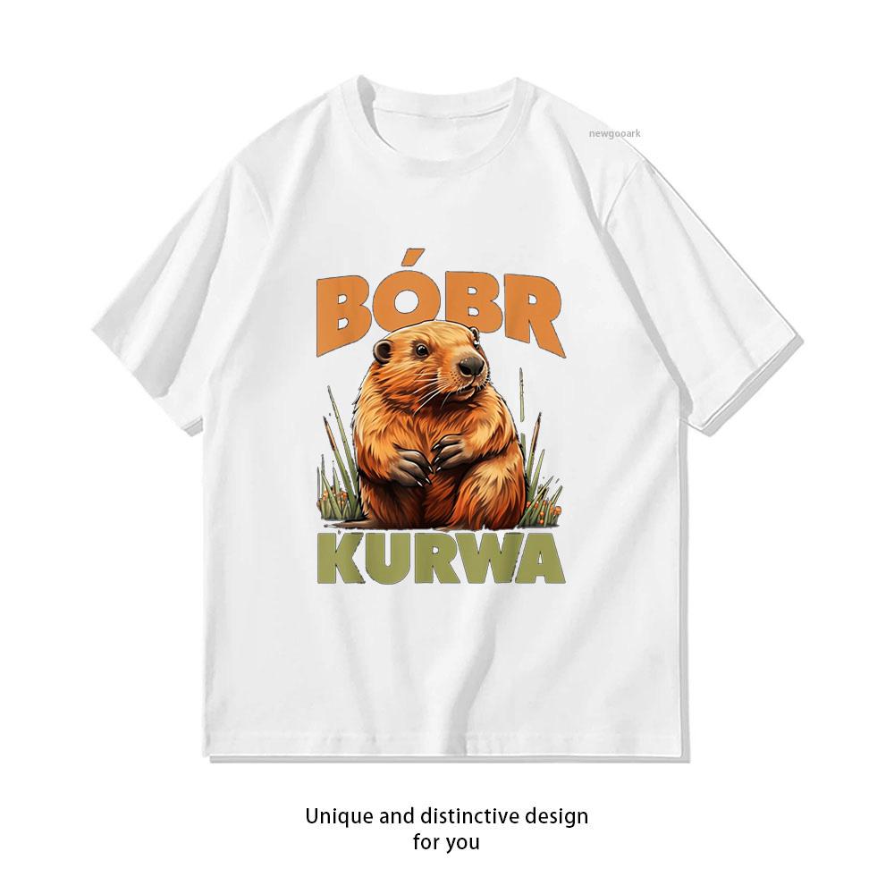 Bobr Kurwa Bober Beaver Bobr Tshirt Woman Man Summer Oneck Breathable Graphic T Shirts Casual Outdoors Tops Tee S