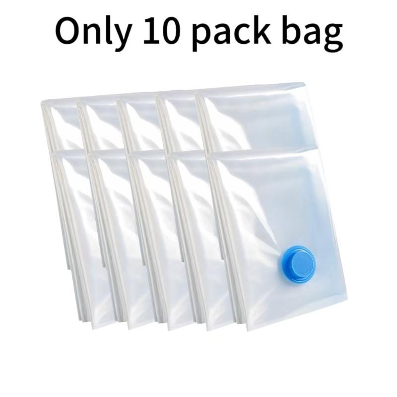 1-10 ST Vakuumförvaringspåse och Pumphölje för Klädförvaring Stor Plastkompression Tom Påse Resetillbehör Förvaringsbehållare