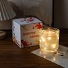 Gold Glitter Scented Candle with LED Light and Aroma Incense