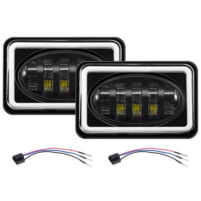 2 ADET 5 İnç LED Far, 4x6 Dikdörtgen Farlar Yüksek Düşük Far DRL Sinyal Lambası Uyumlu