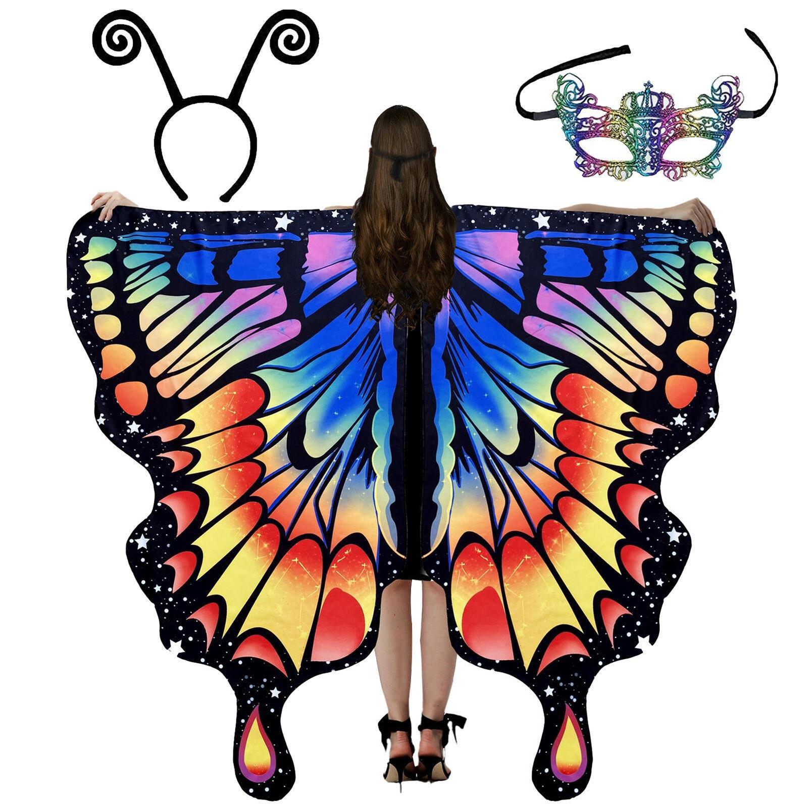 

Крылья Женский Плащ Бабочки Корона Маска Повязка на Голову Хэллоуин Косплей Украшение Style A