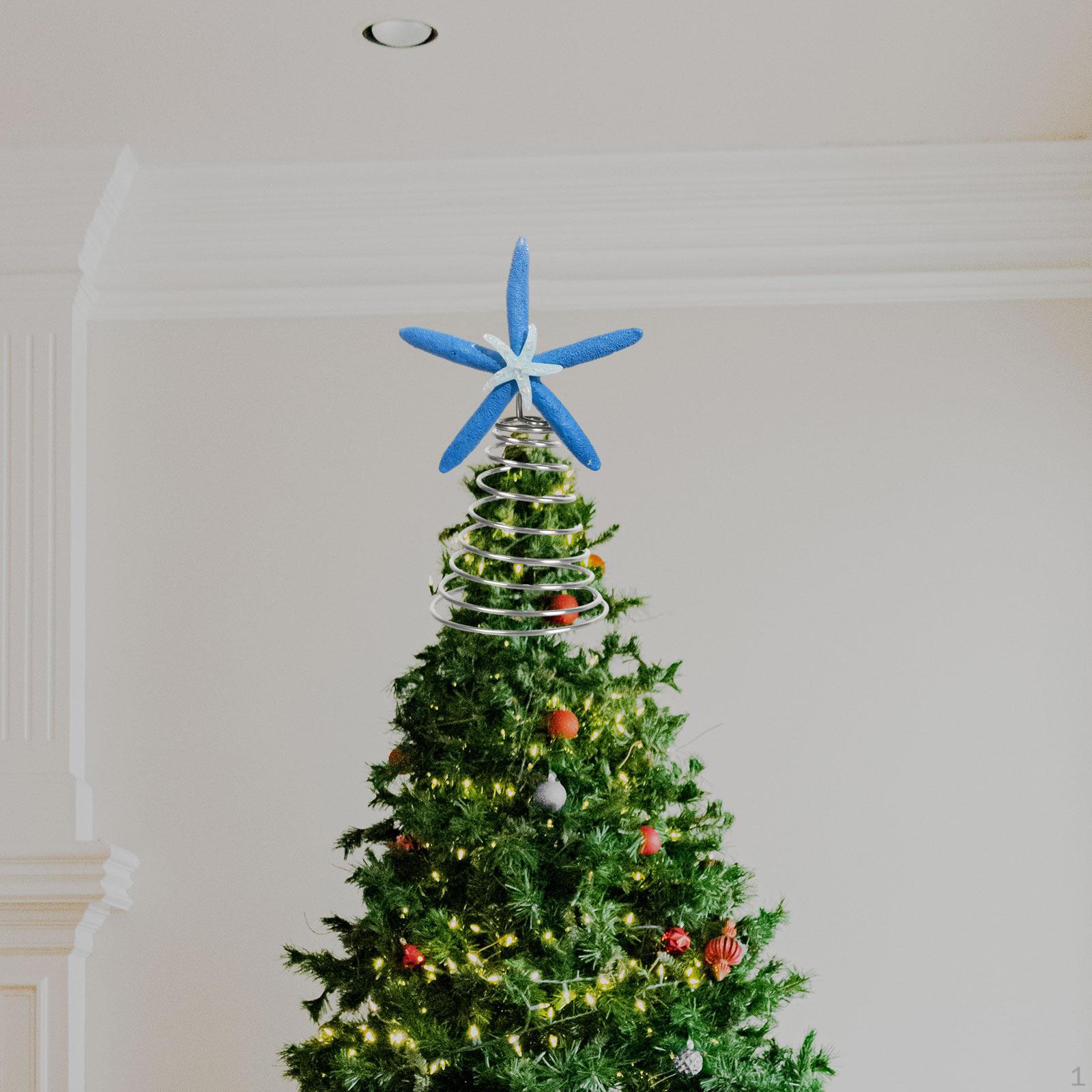 

Топпер 9x9x20см Украшение для рождественской елки Праздничная вечеринка Спальня Праздничная экспозиция Пляжная тематика синий