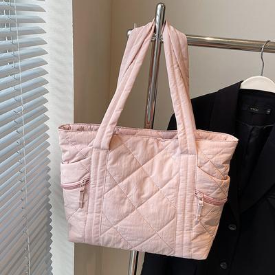 Women's Commuter Shoulder Bag Large Capacity Tote Bag Nylon Cloth Bag