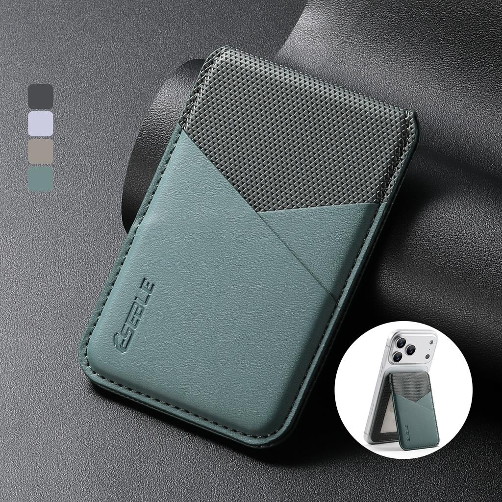 Luxe Zakelijk Lederen Portemonnee Kaarthouder Tas Voor iPhone & Samsung Galaxy MagSafe Accessoires Met Slank Geometrisch Ontwerp Cadeau
