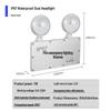 Linpan IP67 Waterproof Dual-Head Emergency Light