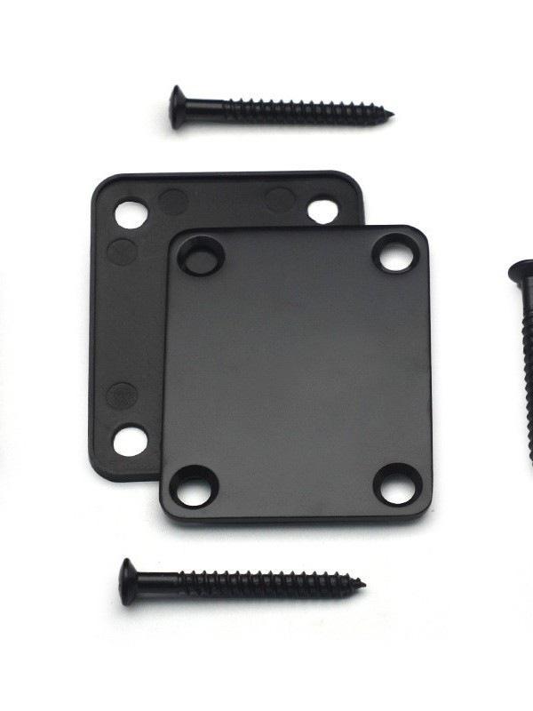 Electric Guitar and Bass Neck Reinforcement Plate with Screws - Plastic Back Pad Instrument Accessory