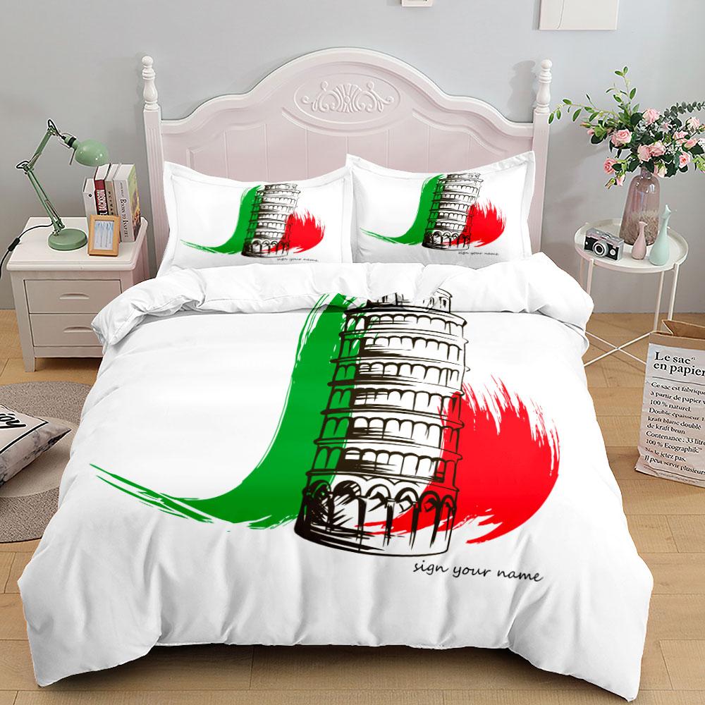 World Famous Mega City Landmark 3D Duvet Cover Set UK Single Double Queen US Twin Full King Size Kids Bed Linen Set