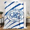 Queens Park Rangers Football Emblem Printed Flannel Blanket for Bedroom, Living Room, Sofa, and Nap