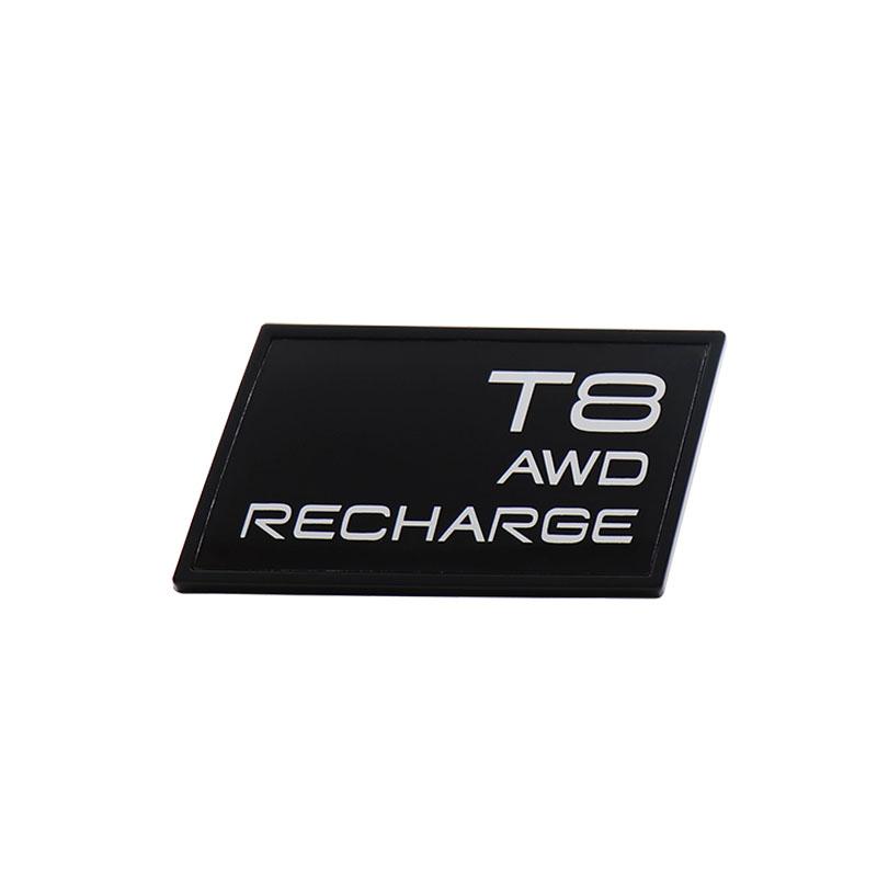 

3D Премиум B6 B5 T5 T6 T8 AWD RECHARGE для автомобиля Крыло багажник Задний капот Декаль Эмблема Значок Наклейка black-T8