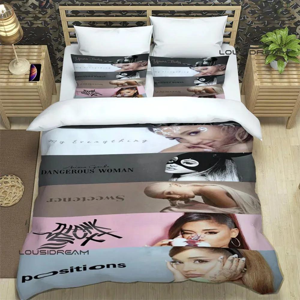 Sängerin Ariana Grande Bettwäsche-Sets exquisites Bettwaren-Set Bettbezug Bettdecke-Set Bettwäsche-Set Luxuriöses Geburtstagsgeschenk