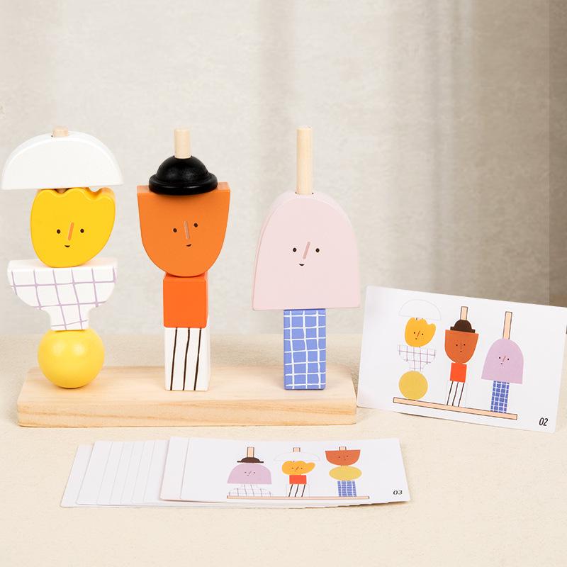Toddler Creative Interlocking Building Blocks with Large Pieces - Shape & Picture Matching Early Education Toys