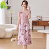 Elegant Chiffon Summer Dress: 2026 Style for Middle-Aged Mothers, Short-Sleeved & Stylish