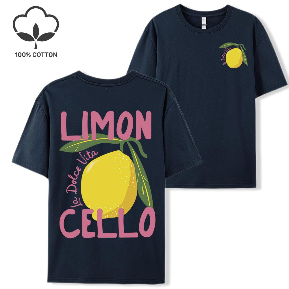 Creative Lemon Fruit Cello Pattern T Shirt Women Summer Comfortable Tops Soft T-Shirts Cotton All-Match Female Short Sleeve