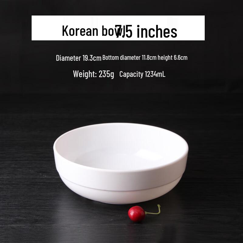 Qianxing A8 White Melamine Korean-Style Dinner Bowls