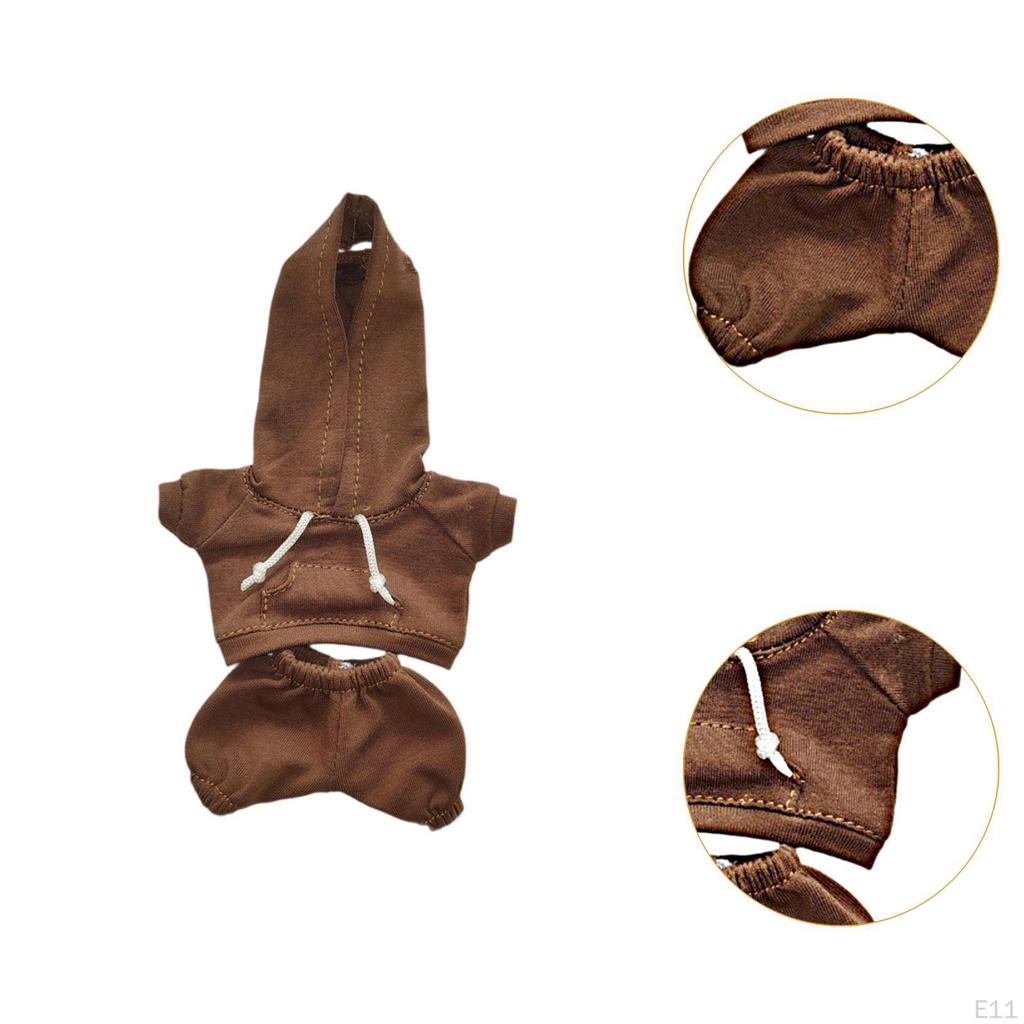 17cm Niedliche Plüschpuppenkleidung Hoodie-Set Stofftier Modeaccessoires