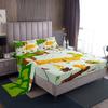 Wild Animal Camping Pattern Bed Hat Four-Piece Bedding Set Bedroom Dormitory Bedding Decoration