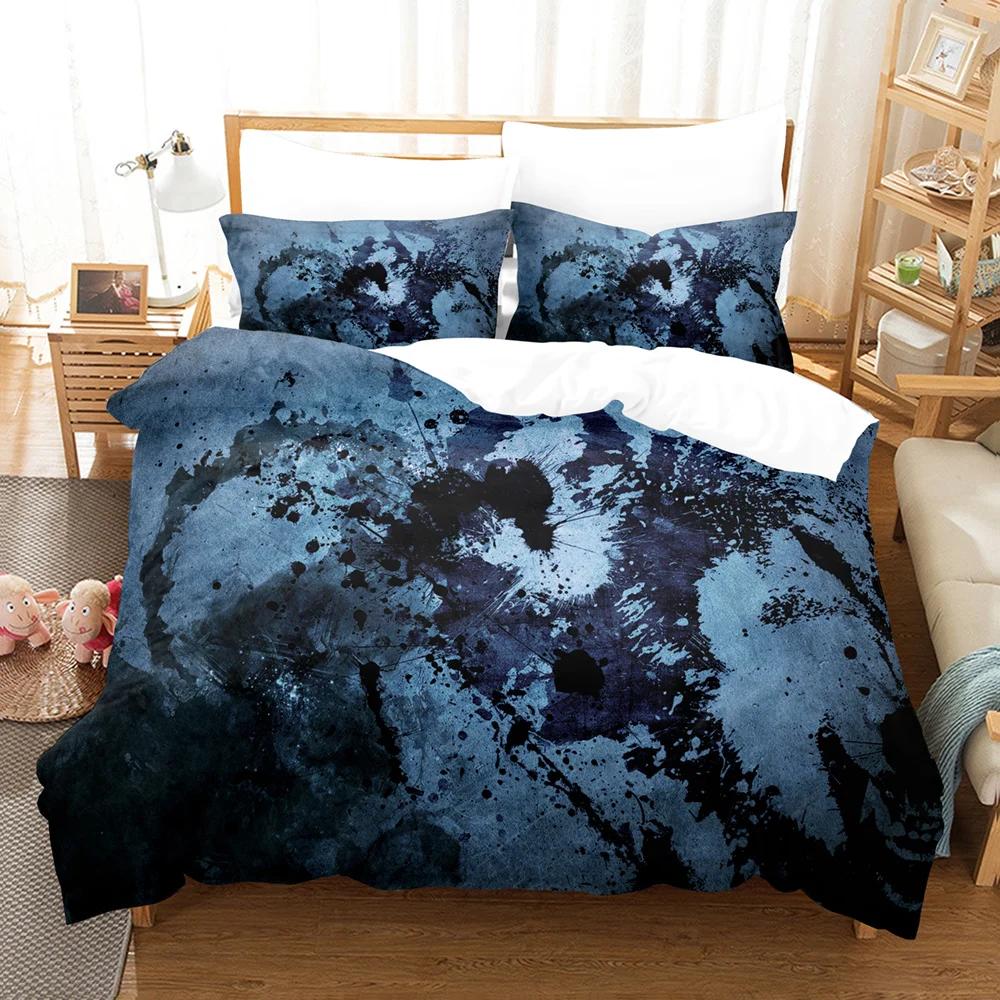 Abstract Art Duvet Cover Set Black and White Pattern King Queen Size for Kids Boys Girls Bedding Set Polyester Comforter Cover