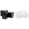 Confezione da 3 Scatole Cubiche Acriliche Espositive Contenitori Portatorte Cubi Multiuso 4" 5" 6" per Dolcetti