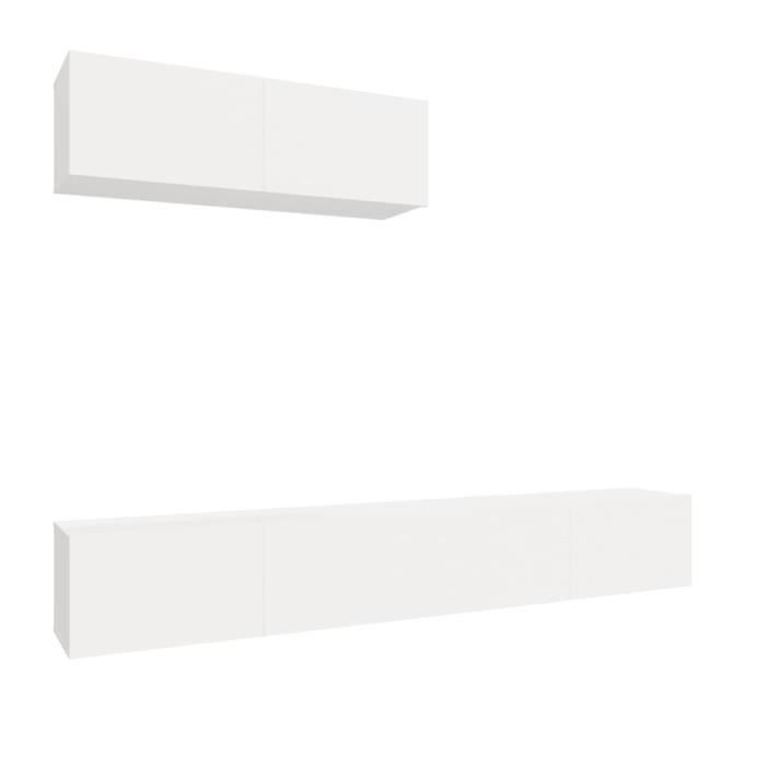 VidaXL Ensemble de meubles TV 3 pcs Blanc Bois d'ingénierie 3114478