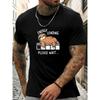 European Sizes Men's Funny Sloth Gaming T-Shirt - "Energy Loading" & Sloth Loading Bar Design, Casual Summer Short Sleeve Round Neck Tee
