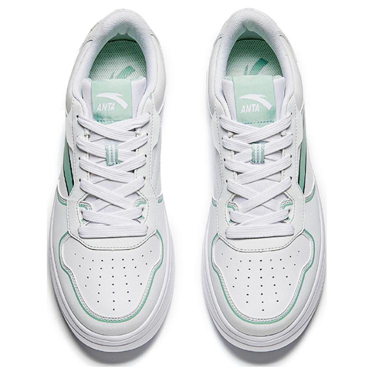 Anta Comfortable Casual Non-Slip Wear-Resistant Low-Top Skate Shoes Men Sneakers White Green 912438001Q-1