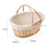 Oval Sundries Willow Woven Handwoven Vegetable Basket Storage Basket Fruit Basket Picnic Basket