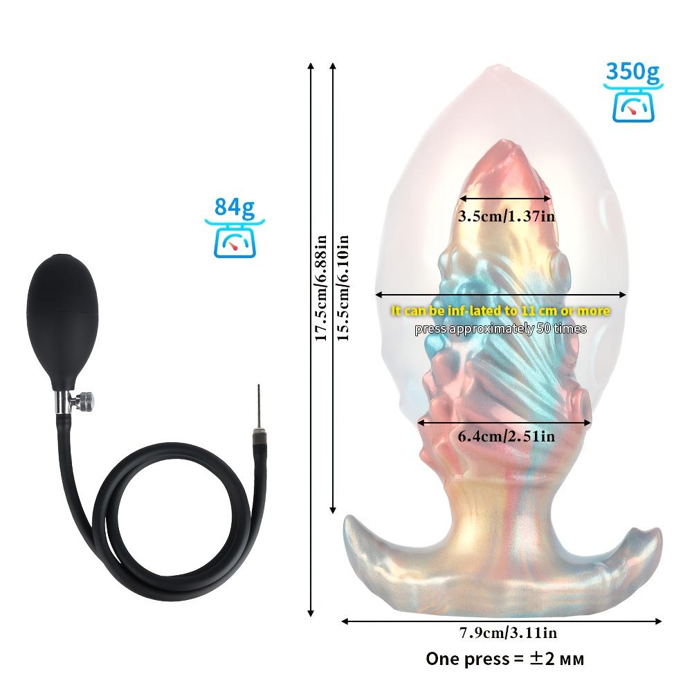 Inflatable Silicone Plug, Adjustable Air Cushion Design, Soft Liquid Silicone, Safety T-Base, Comfortable Wear, Premium Collection