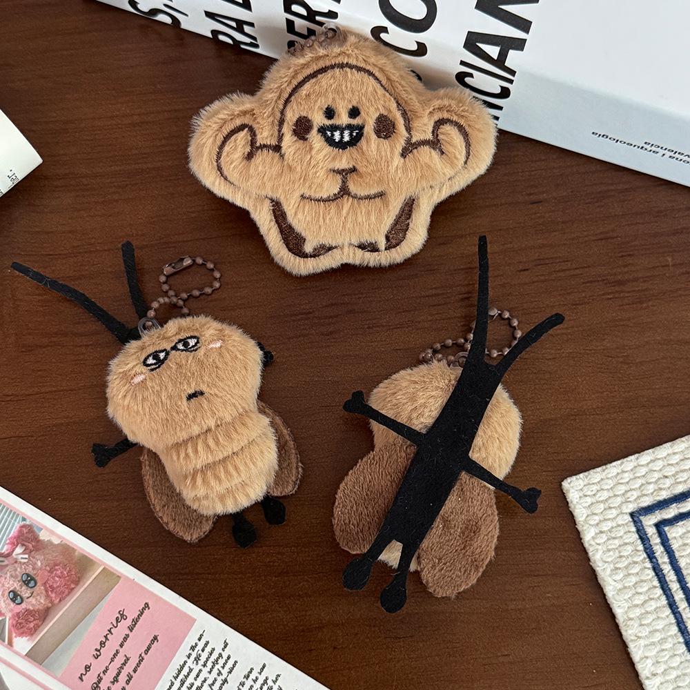 Cartoon Kakerlaken Anhänger Schlüsselanhänger - Plüschtaschen-Accessoire & Perlenketten-Geschenk