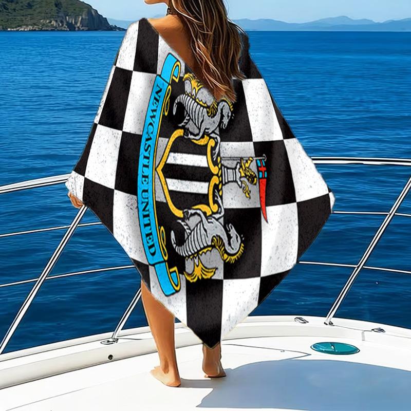 Strandtuch mit aufgedrucktem Wappen, Superweiche Mikrofaser, Perfektes Geschenk zum Geburtstag, für Pool, Strand, Reisen, für Familie und Freunde