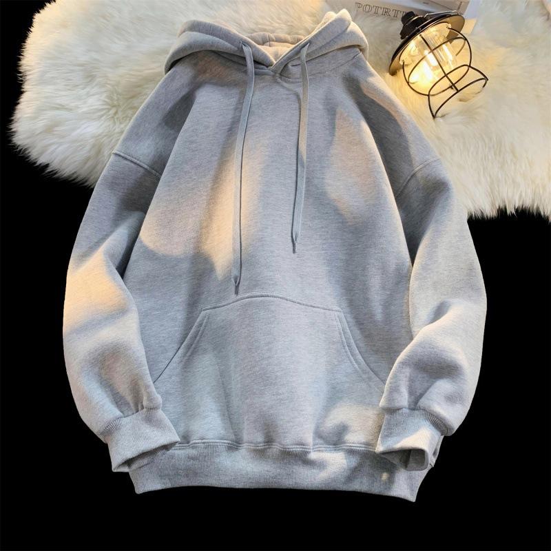 Herren Casual Loose Fleece Hoodies Solid Cotton Pullover Kapuzenpullover Unisex Winter Hoodies Sweatshirt