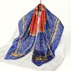 90Cm Elegant Print Satin Silk Square Scarves Shawls For Hijab Headband Handkerchiefs Hair Silk Accessories Bandana Foulard