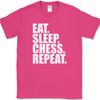 Eat Sleep Chess Repeat T-Shirt Funny Player Strategy Humor Gift Text Tee 10