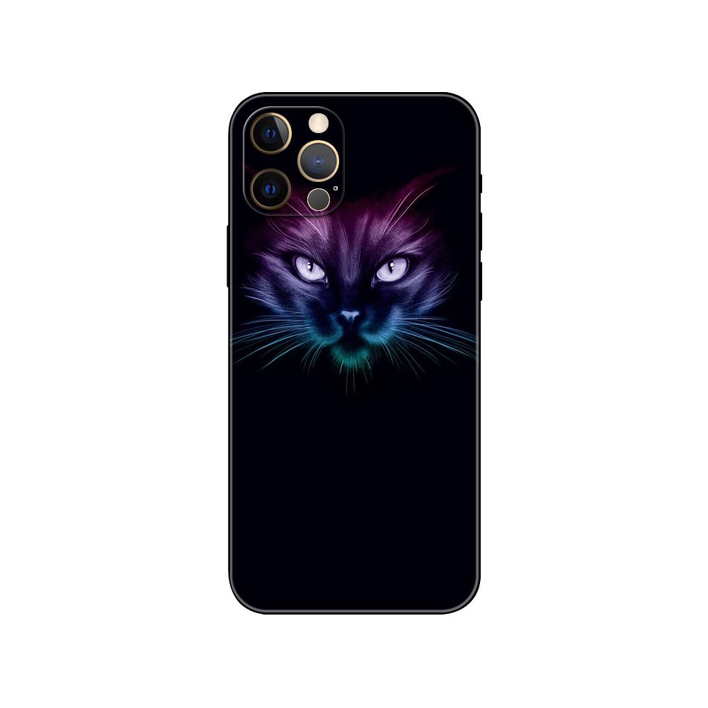

Чехол для телефона «Кошачий глаз» для iPhone 5 5S 2020se 6 6s 7 8 plus x 10 XR XS 11 12 13 mini pro MAX, черная задняя крышка из ТПУ iphone 13pro MAX