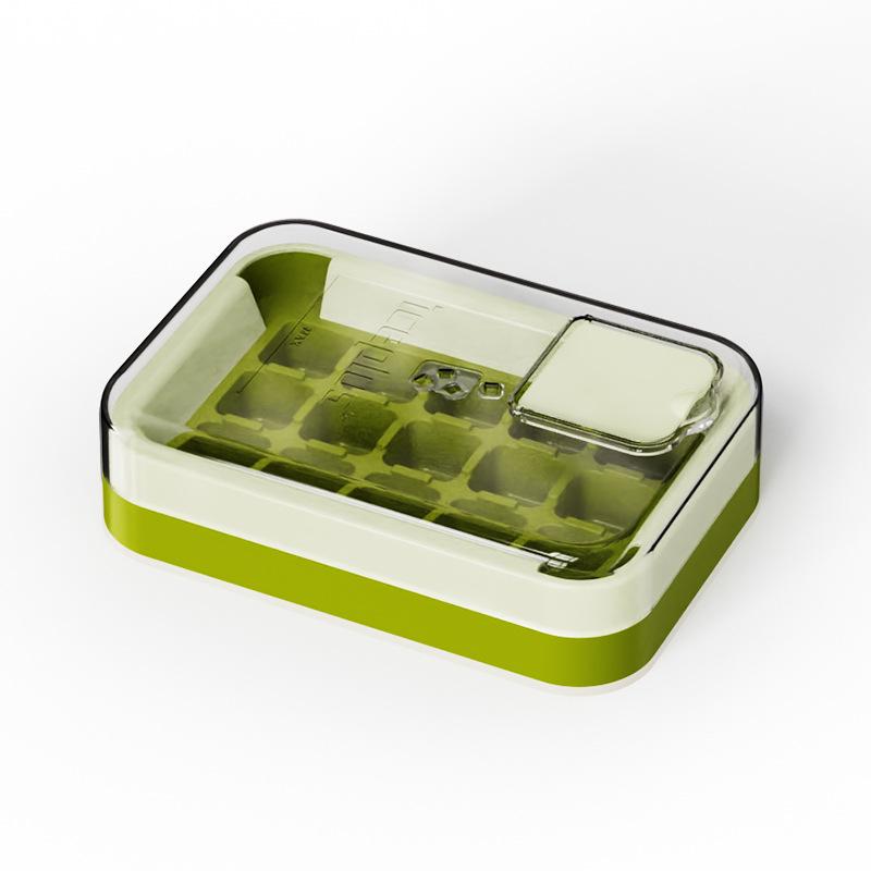 Food-Grade Ice Cube Tray with Lid: Homemade Ice Storage Box for Freezer