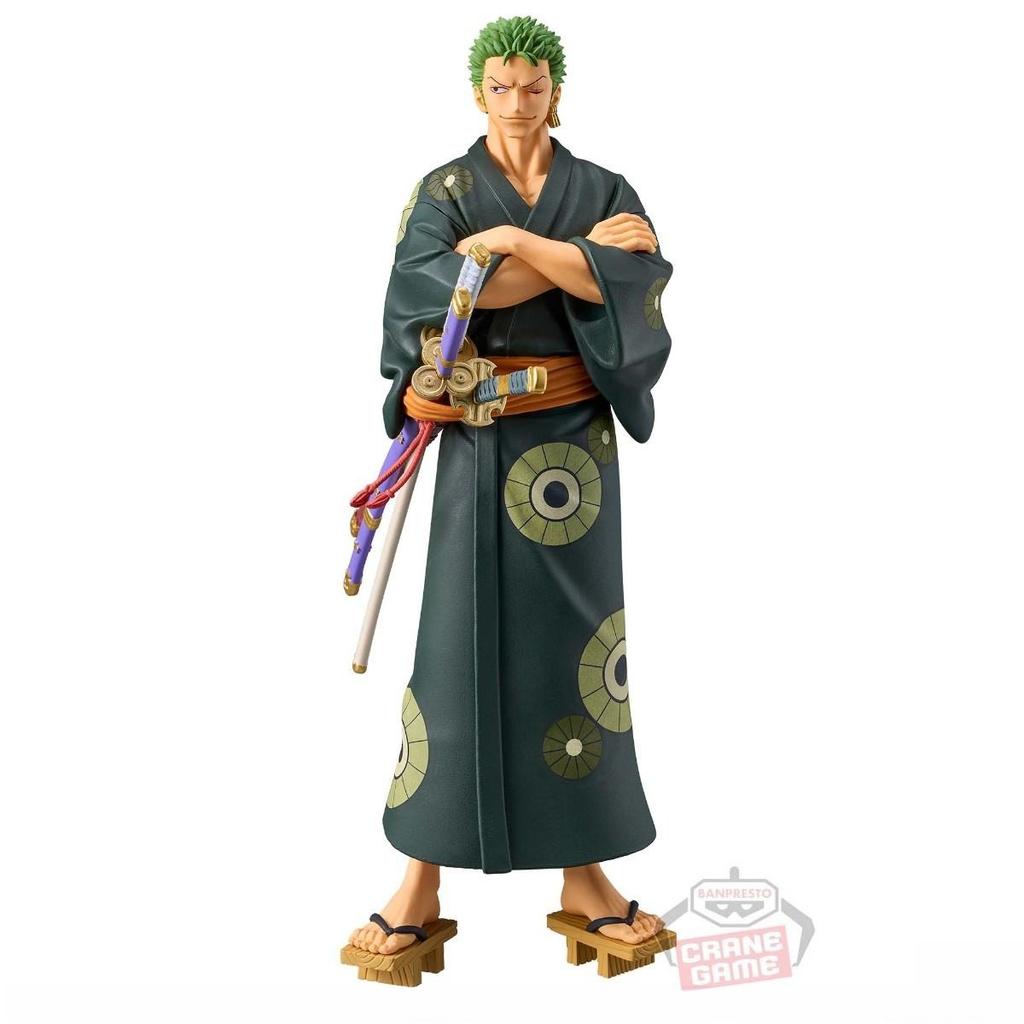 Anime One Piece Figura DXF Paese di Wano 17cm Vinsmoke Sanji Roronoa Zoro Modello Giocattolo Decorazione Collezione Regalo di Compleanno per Bambini