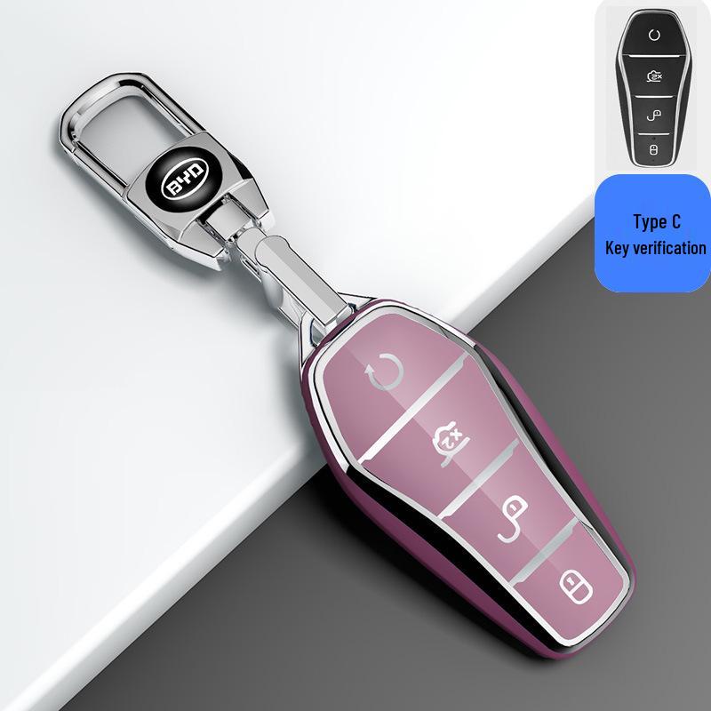 Compatible Key Cover for BYD Han EV, Tang DM/MAX, Song Pro, Qin PLUS, Yuan Models - Women’s Shell Buckle Bag