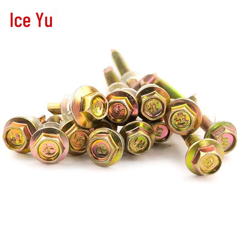 Bingyu Color Zinc Hex Head Self-Tapping Drill Screws
