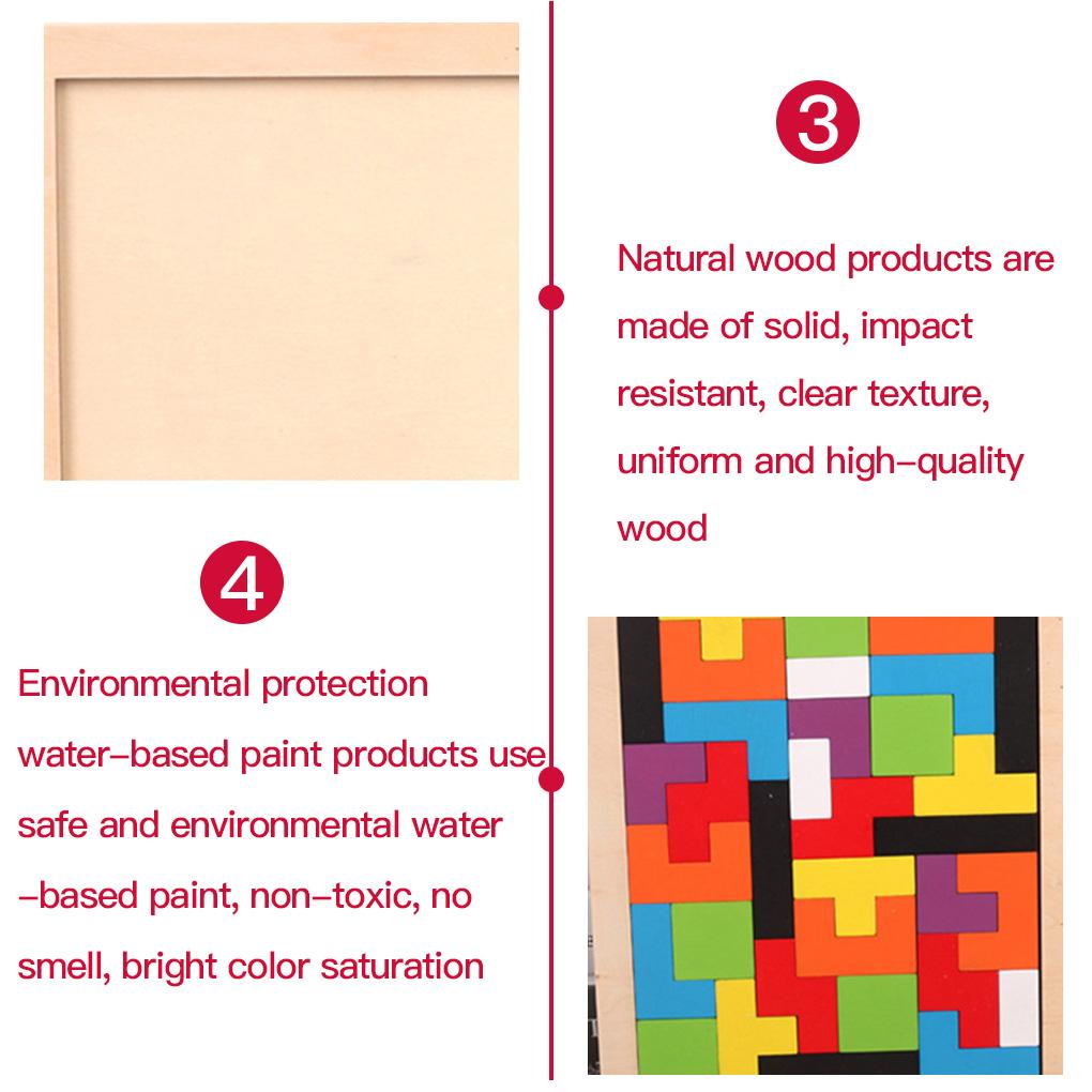 3D Wooden Block Toy Children Early Educational Sliding Block Board Game for 3-5-9 Years Old Kids