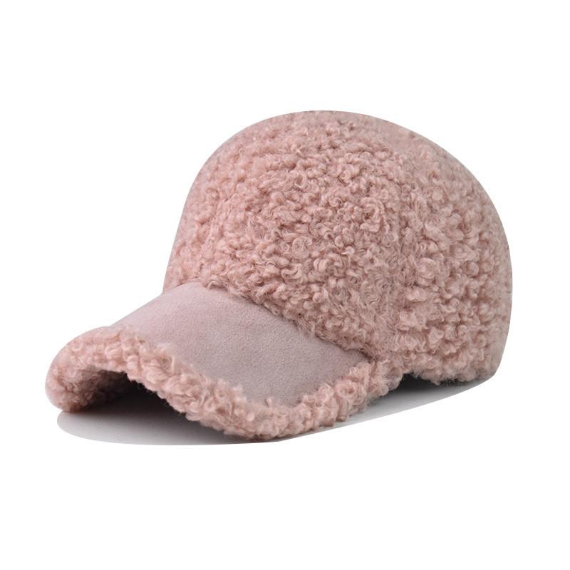 Solid Fashionable Color Imitation Wool Design Outdoor Casual Cap Baseball