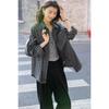 Mokana Korean Style Plaid Long Sleeve Shirt & Vest Women's Set