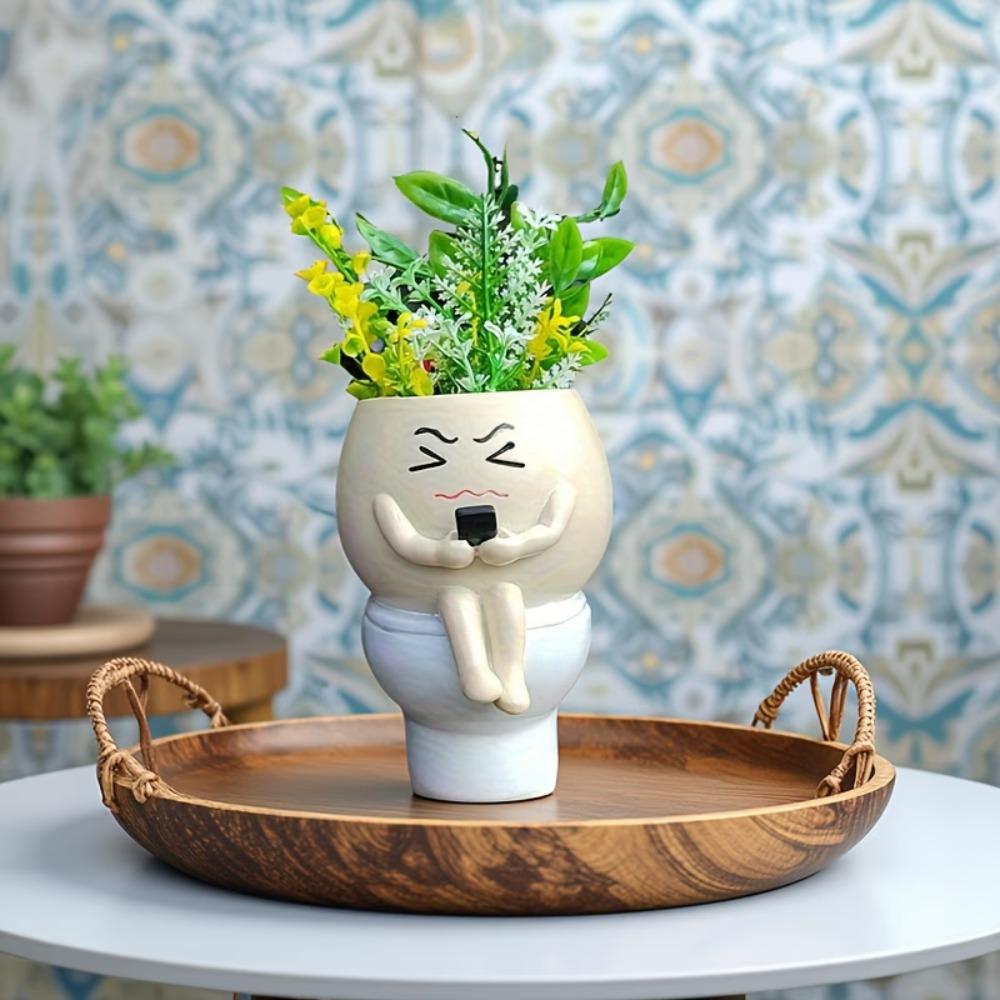 Resin Flower Planter Funny Plant Cultivation Pot Cute Succulent Flowerpot Gardening