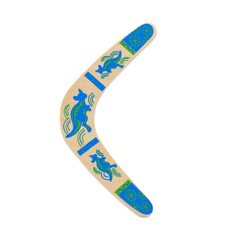 

Kids Wooden V-Shaped Boomerang Dart Toy for Outdoor Flying Sports синий