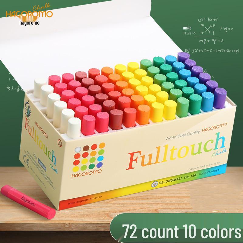 HAGOROMO Dust-Proof Colored Chalk for Kids and Teachers