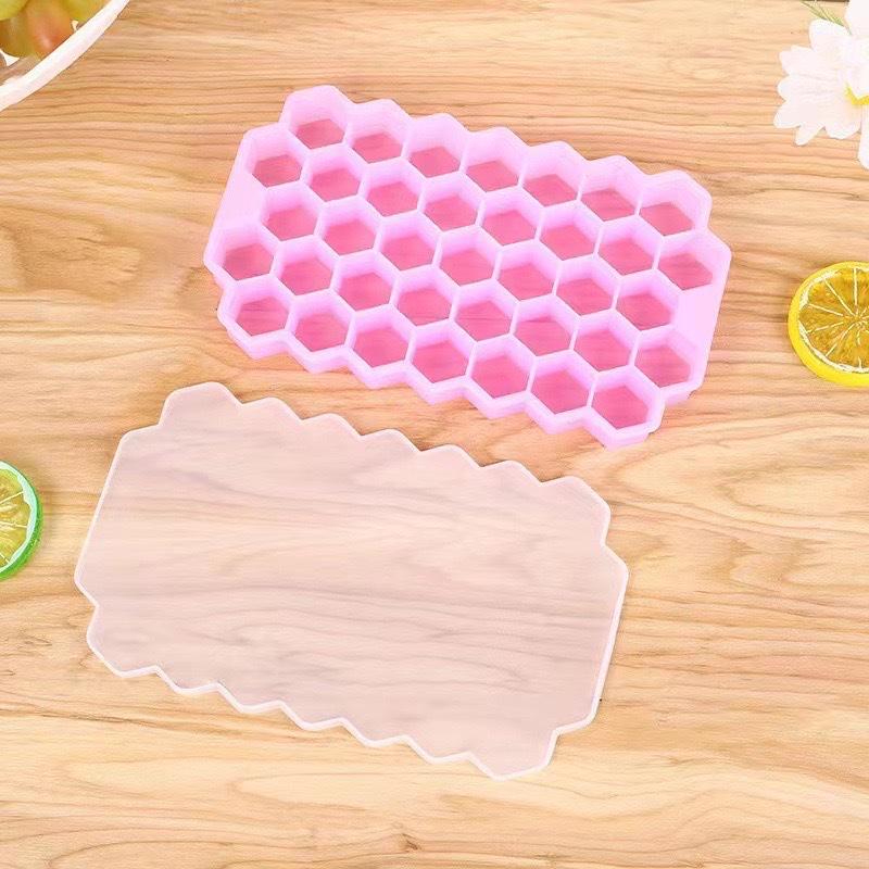Silicone Honeycomb Ice Cube Tray, 37-Cavity DIY Mold for Creative Ice & Popsicles