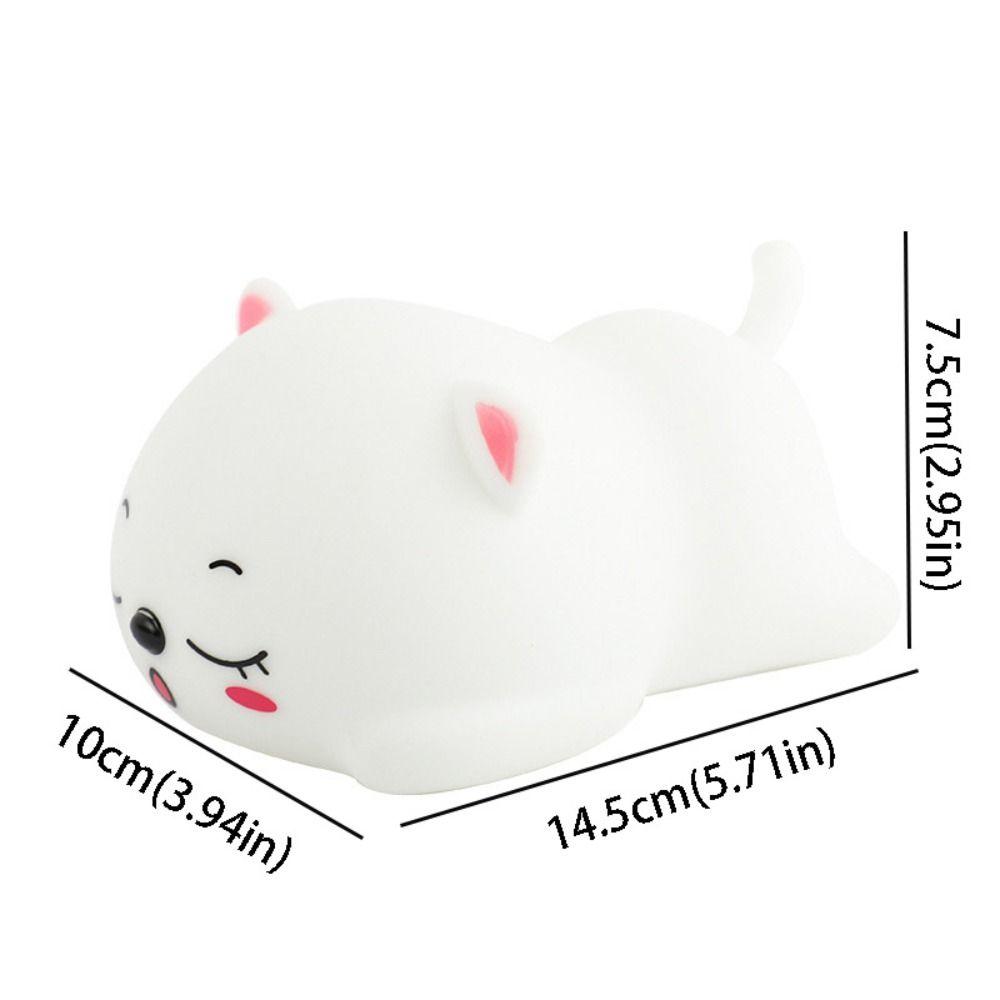Soft Silicone Material LED Night Light Colorful Atmosphere Silicone Night Light  Kids Bedroom