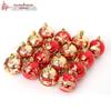 Set of 16 Painted Christmas Ball Ornaments - 4cm, 6cm, 8cm - Shiny Decorative Hanging Baubles