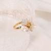 Pearl Ring Niche Retro High-end Flower Light Luxury Niche Ring Cool Style Elegant Accessory