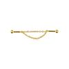 Titanium Earring With Chain - Gold - Tsz-009 1.2/38/3